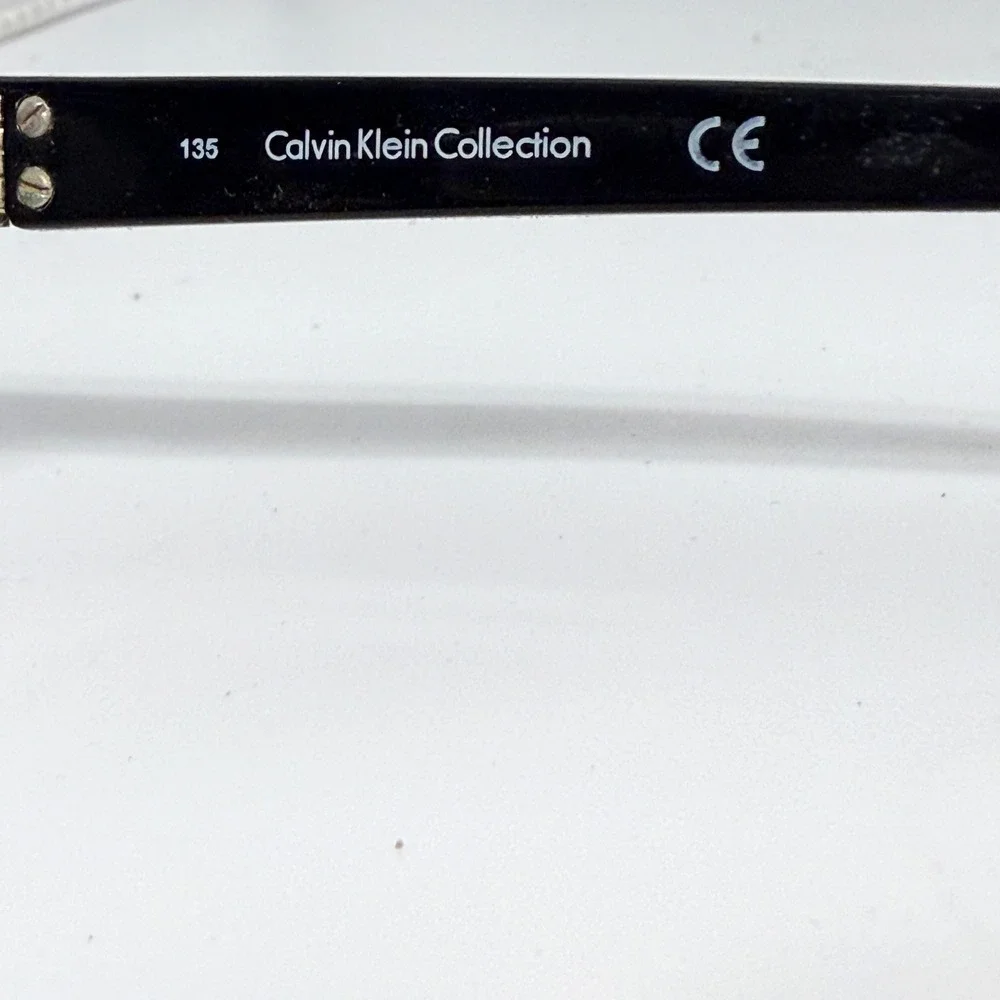 Calvin Klein Collection 835C 001 Cat Eye‎ Eyeglasses Black Gold 49-20-135